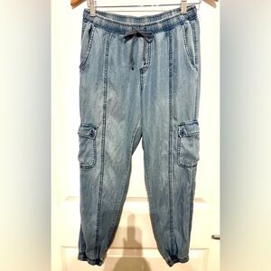 Velvet Heart Cargo Jean Joggers Elastic Waist and Hem
Size Small